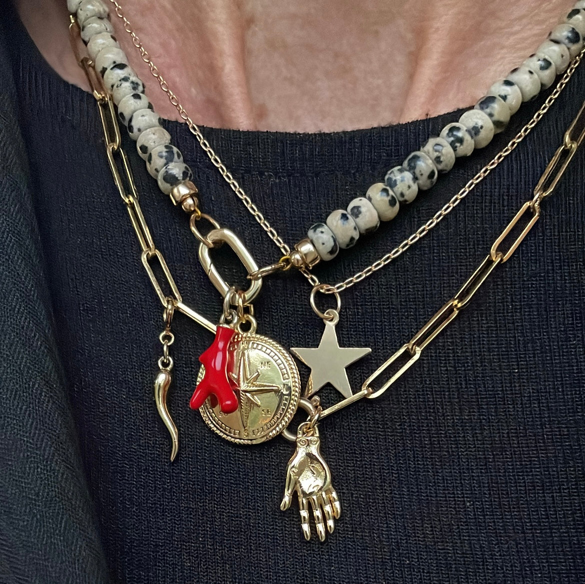 Collana Stella Oro Riempito