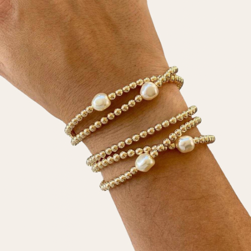 Bracciale grande perla d'acqua dolce Gold Filled