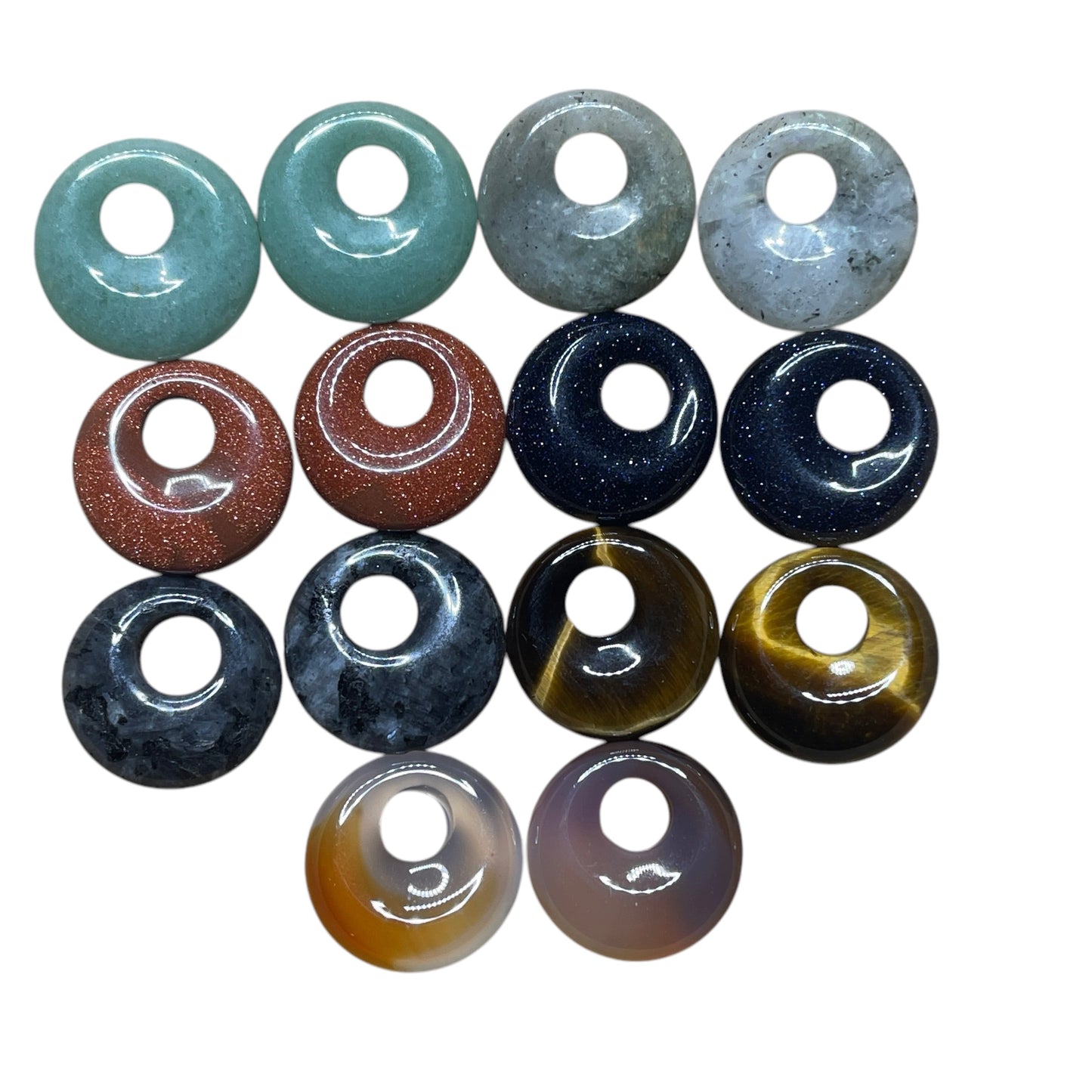 Edelsteen donut hangers