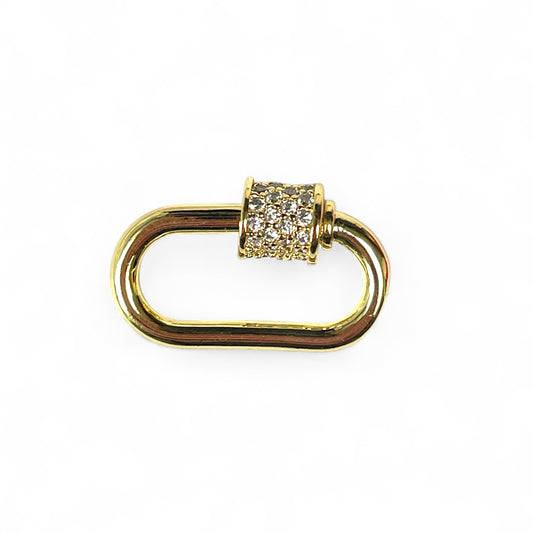 Connettore ovale con pietre di zirconia