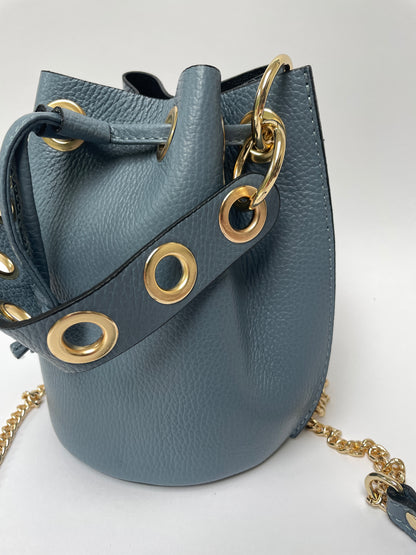 Tas met ketting schouderriem jeans blauw