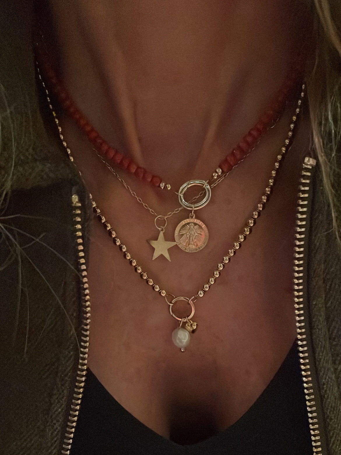 Ketting palline 4mm met ronde sluiting(Gold Filled of 925 sterling zilver)