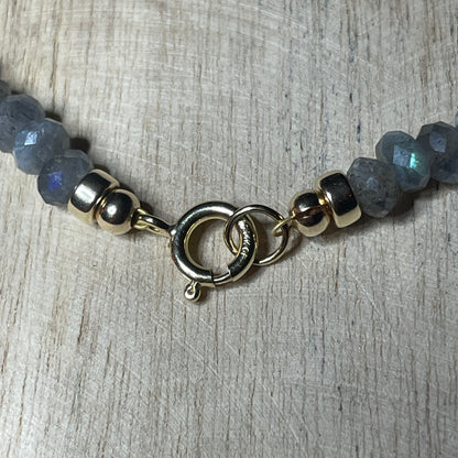 Labradorite Grigio necklace (stones 6mm)