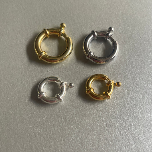Boei connector (925 sterling zilver/ gold plated)