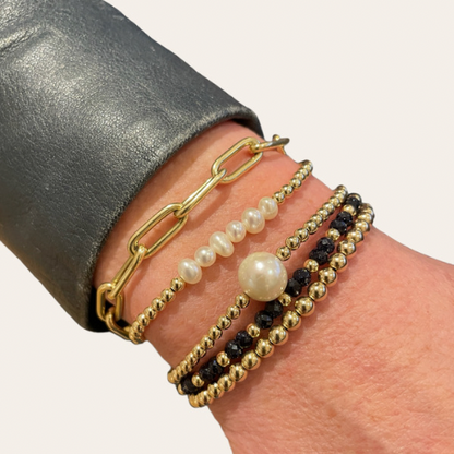 Armband Palline 4mm Gold Filled