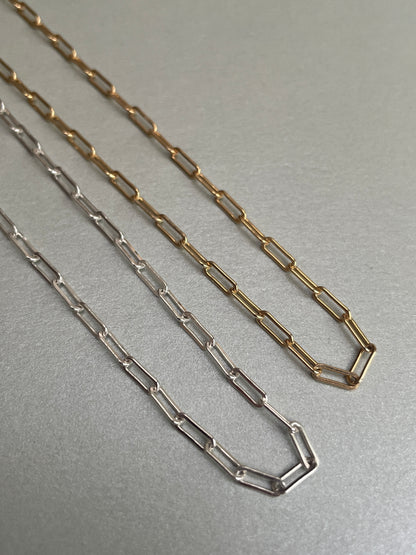 Paperclip chain mini (gold filled & 925 sterling zilver)