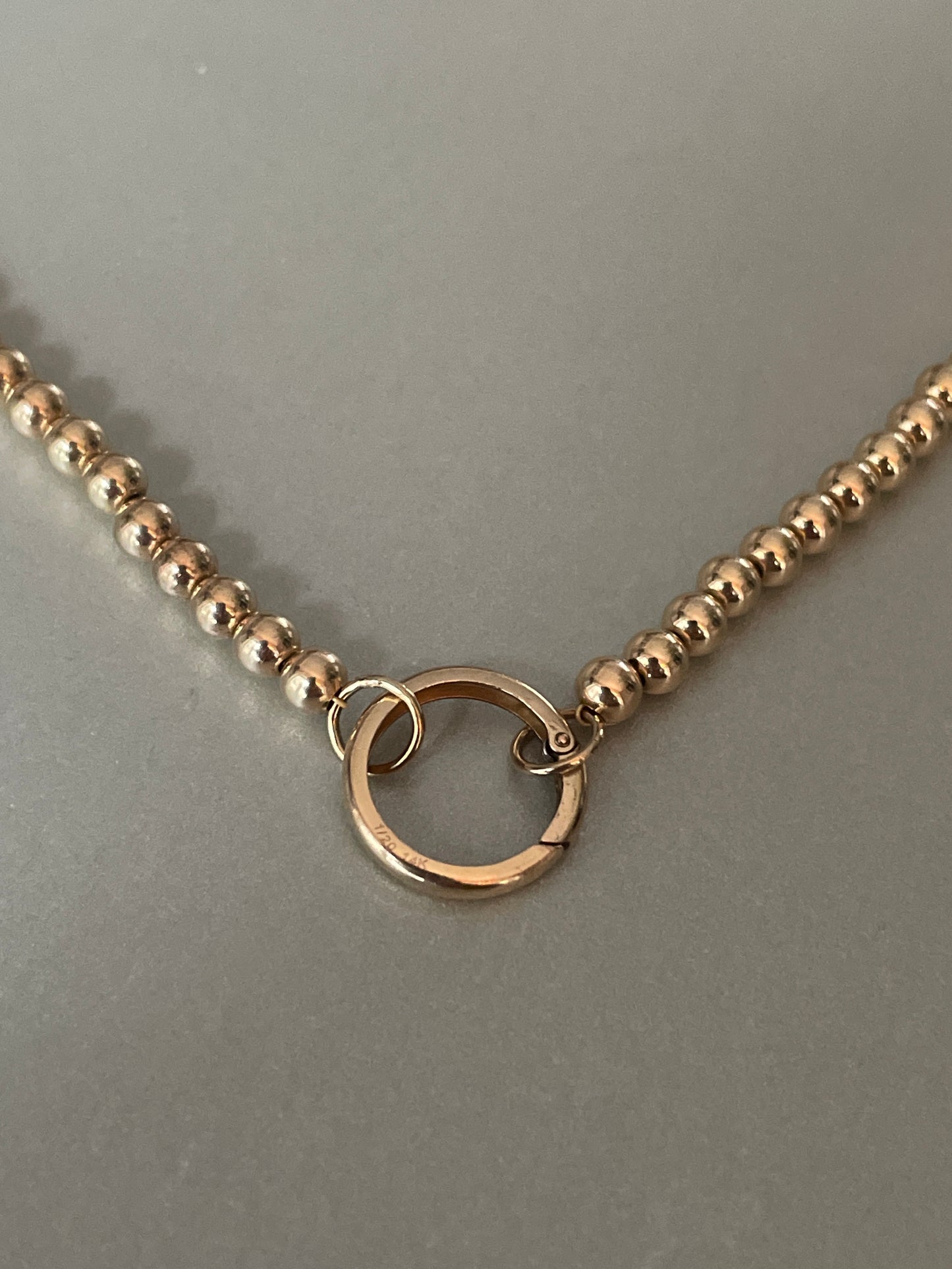 Ketting palline 4mm met ronde sluiting(Gold Filled of 925 sterling zilver)