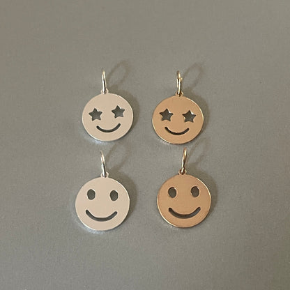 Smiley hanger gold filled of 925 sterling zilver