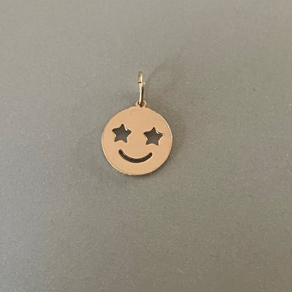 Smiley hanger gold filled of 925 sterling zilver