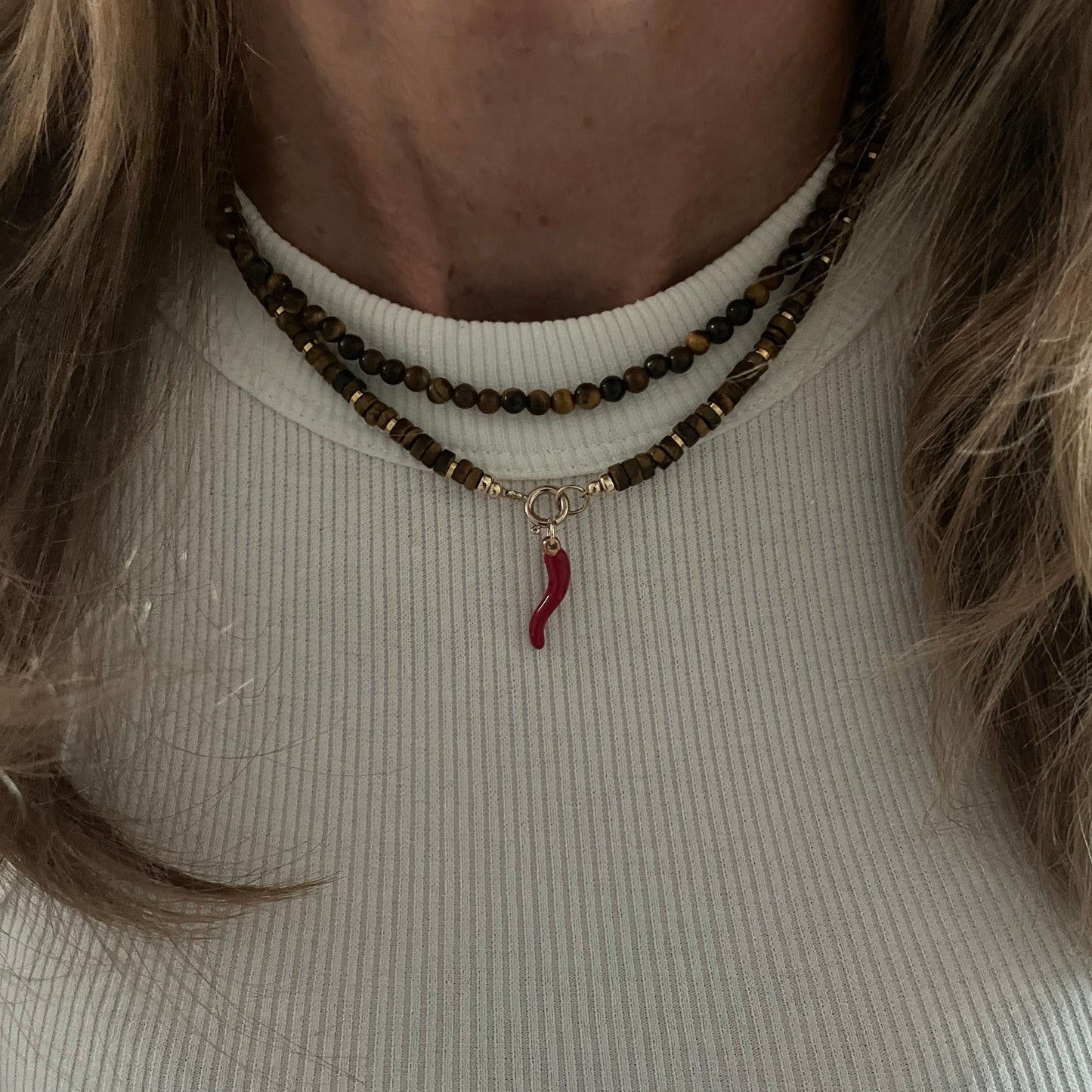 Maroon necklace