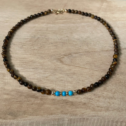 Tiger Eye Turquoise Necklace