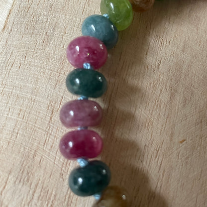 Rainbow knotted necklace