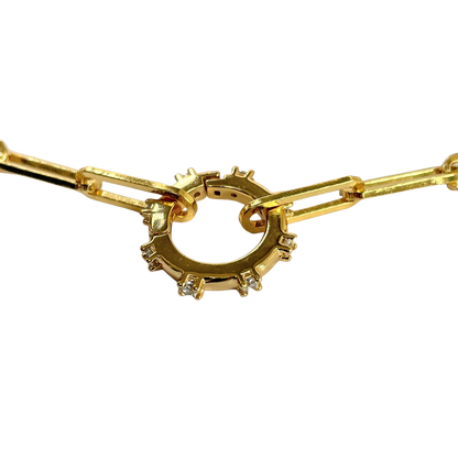 Link chain with round clasp